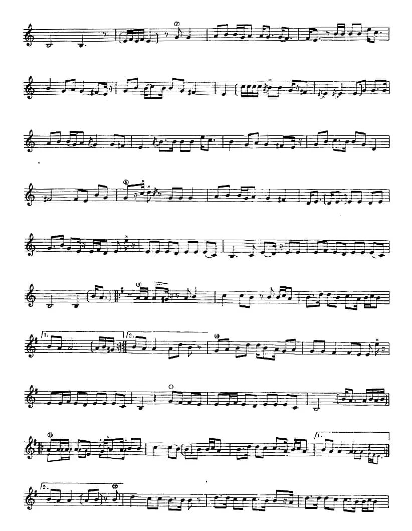 十二木卡姆：Ⅷ 乌夏克木卡姆 379——389（主旋律谱）