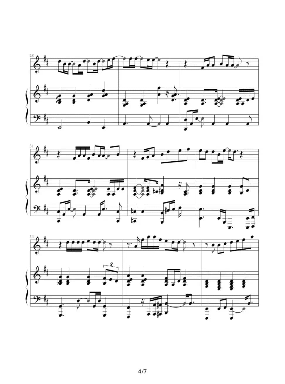 Kiss goodbye（钢琴伴奏谱）