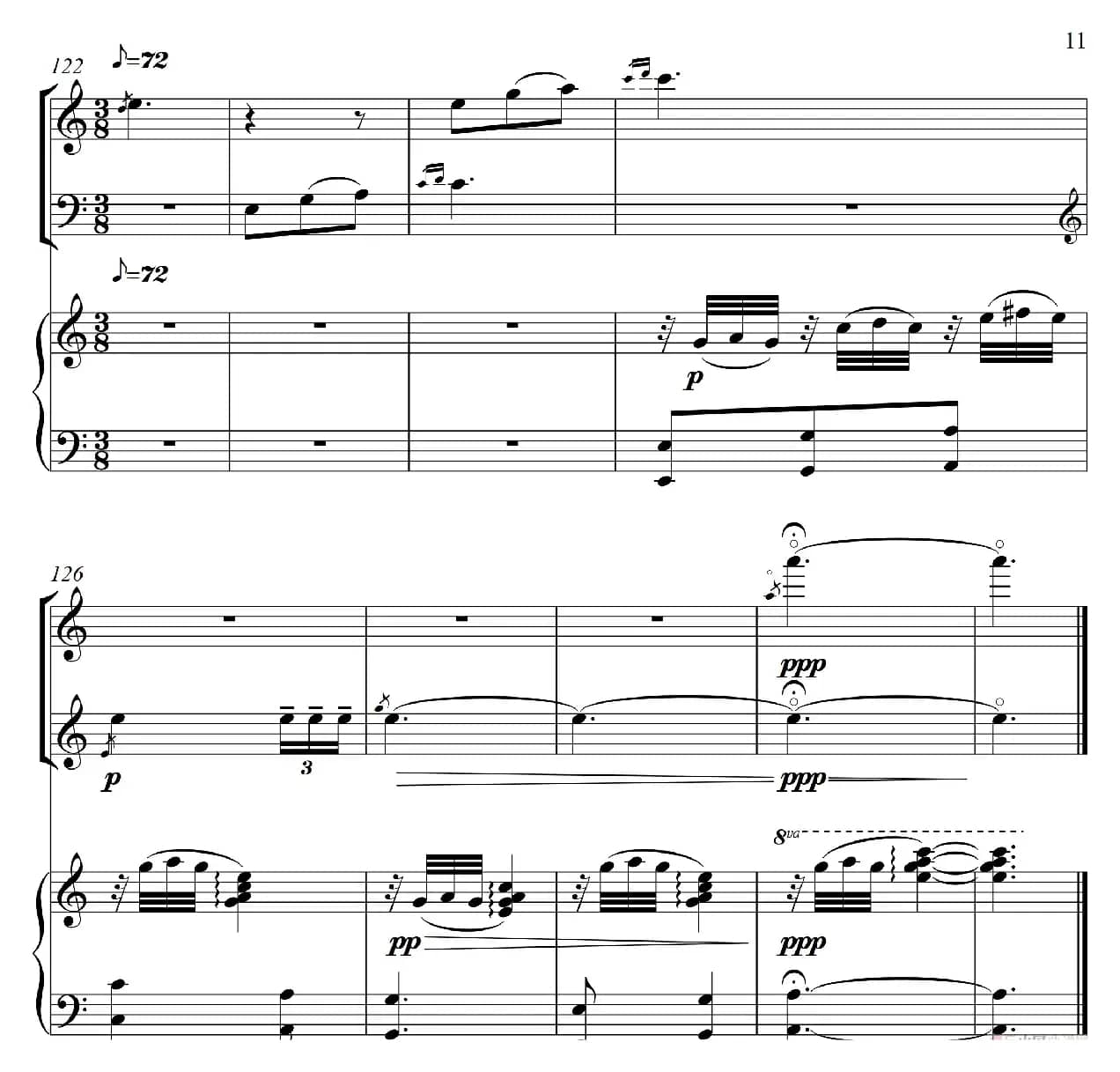 山花烂漫（为小提琴·大提琴·钢琴而作）（For Violin Violoncello And Piano）