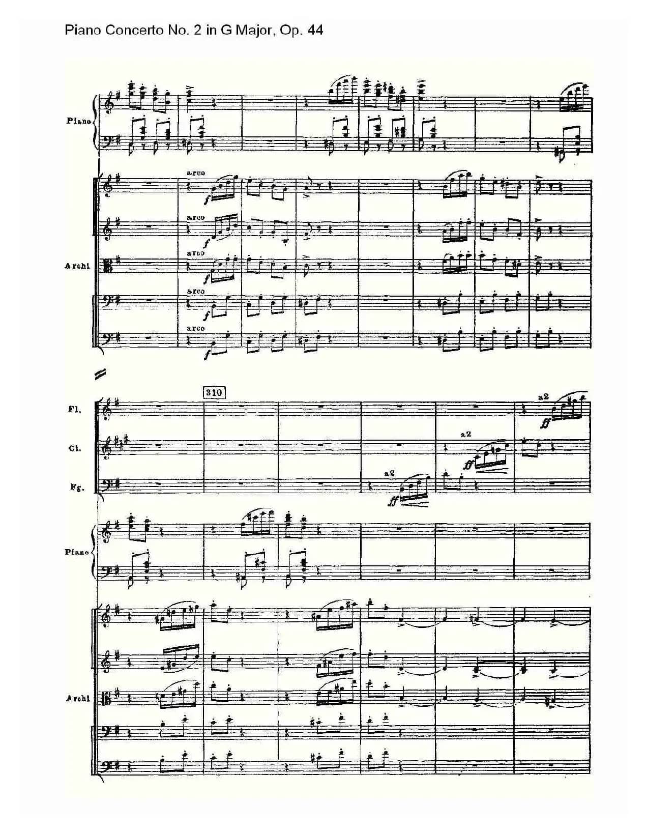 G大调第二钢琴协奏曲, Op.44第三乐章（一）