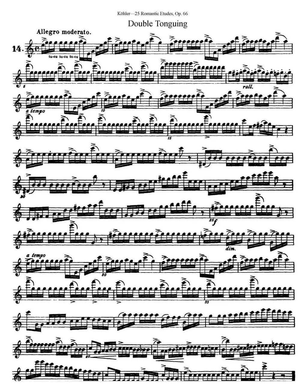 25首浪漫练习曲作品66号（NO.14）