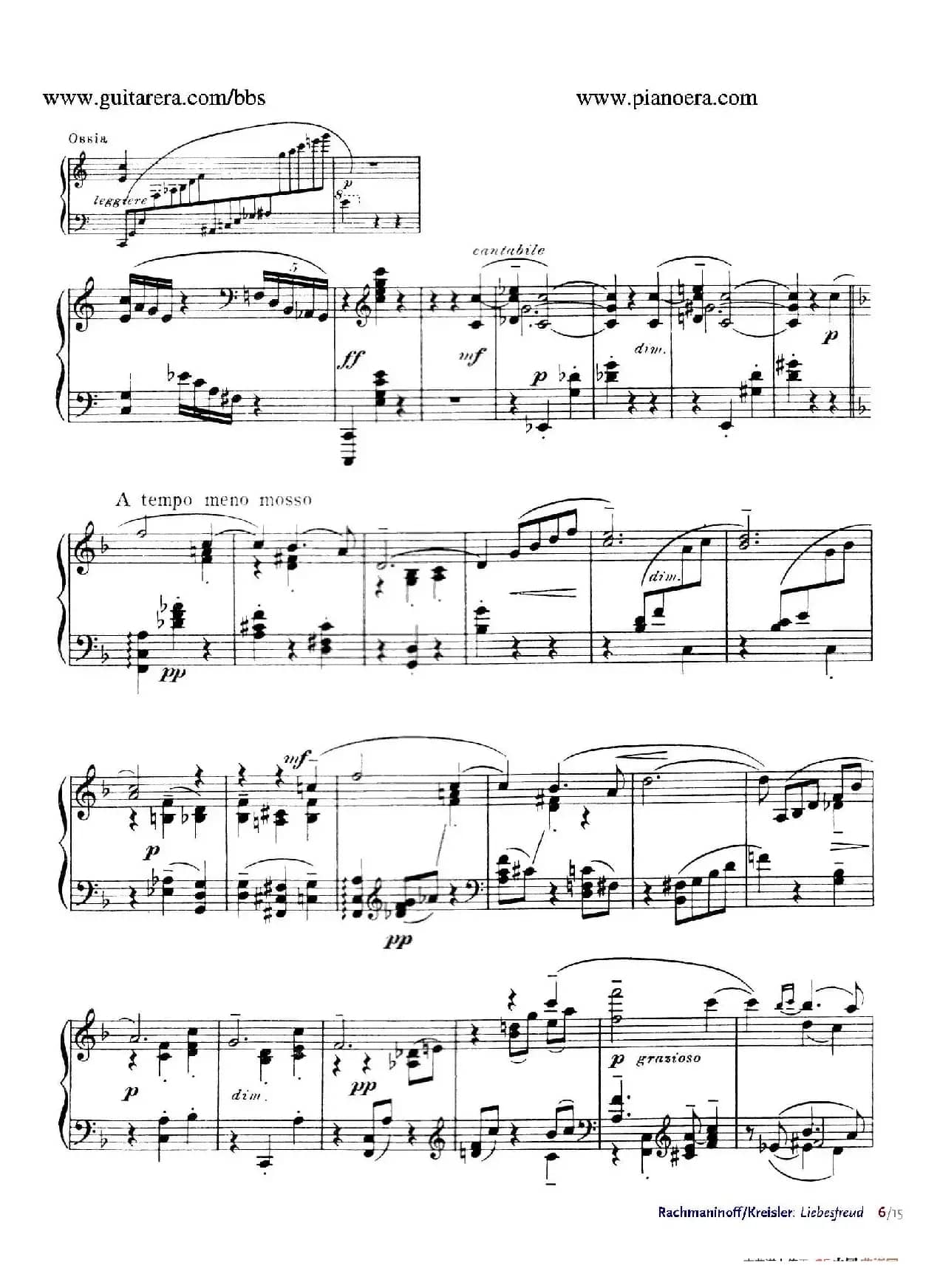 Liebesfreud(爱的喜悦)(钢琴独奏版)