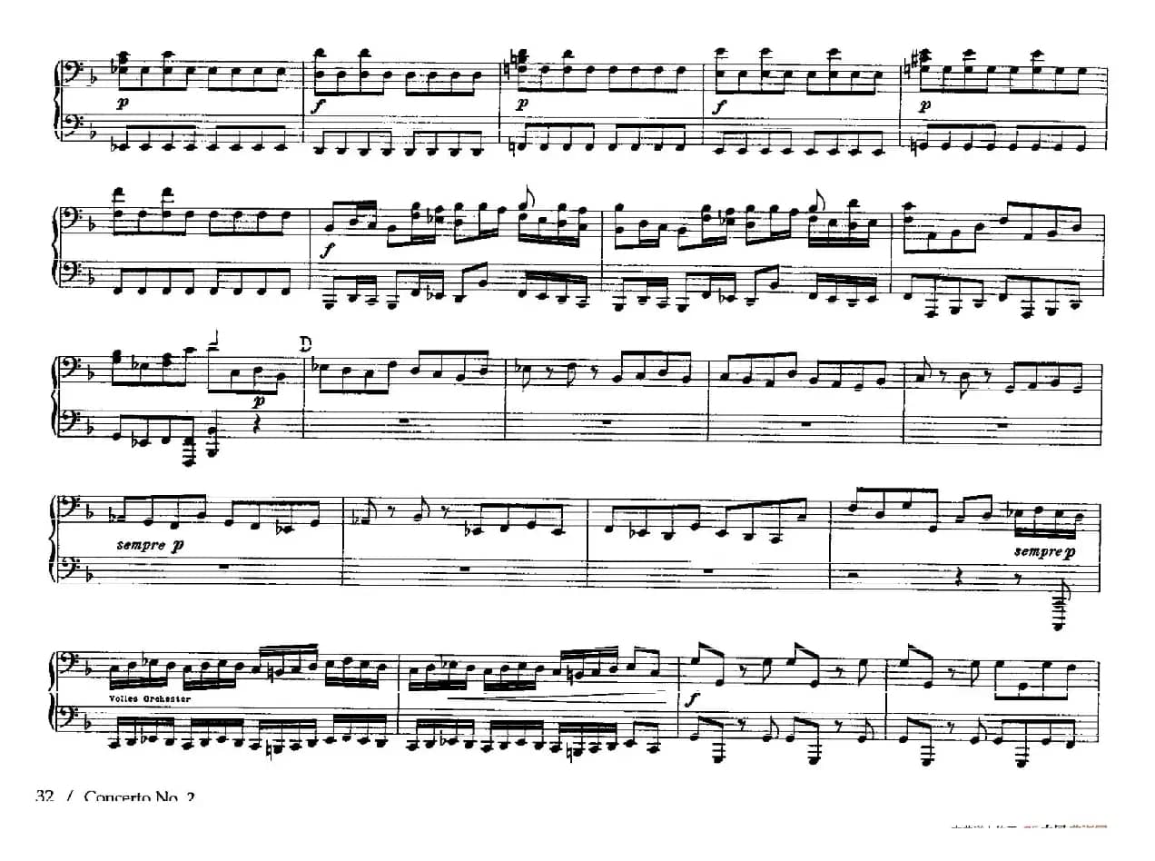 Brandenburg Concerto No.2 in F Major BWV.1047(F大调第二勃兰登堡协奏曲·四手联弹版)