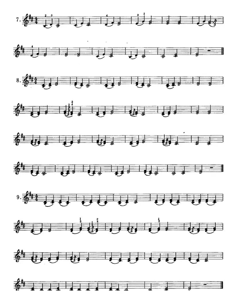 小提琴双弦三度初步练习（七）