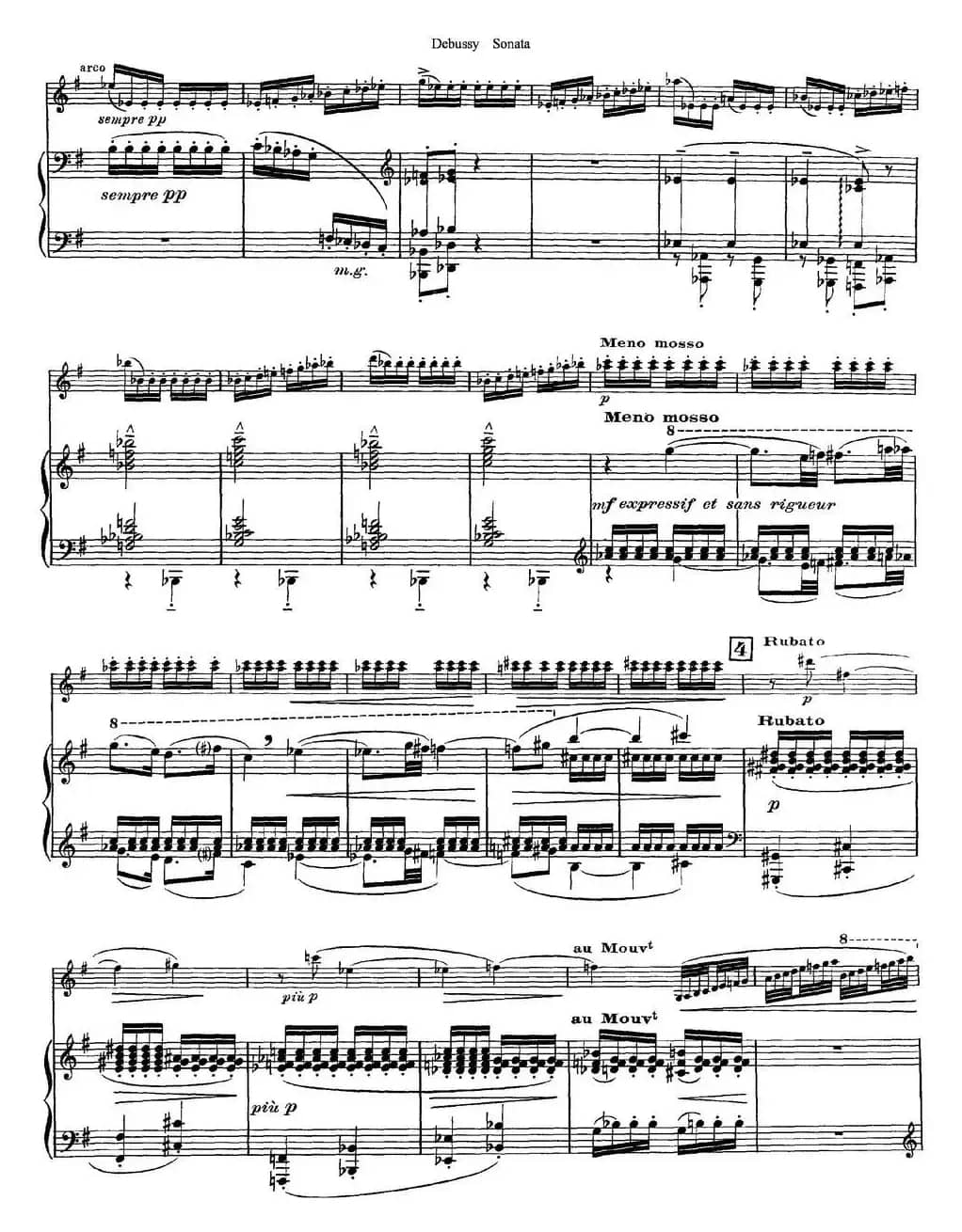 Debussy Sonata（小提琴+钢琴伴奏）