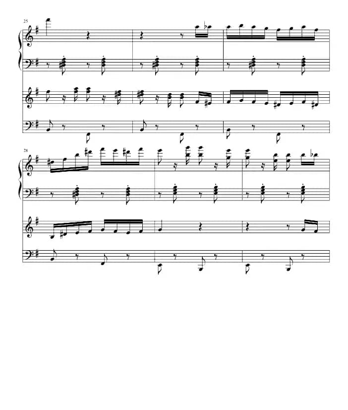 不能说的秘密（四手联弹）