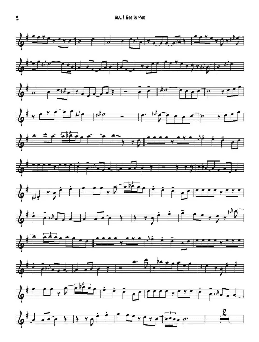 All I See IsYou（次中音萨克斯）