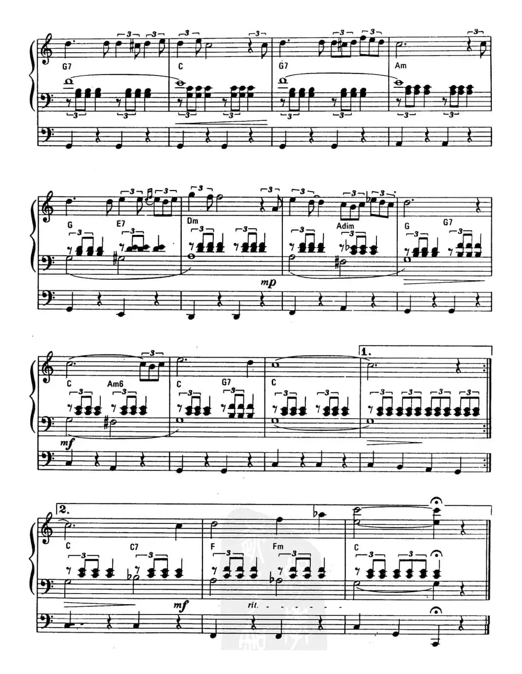 圣母颂（舒伯特作曲版）（双排键电子琴）