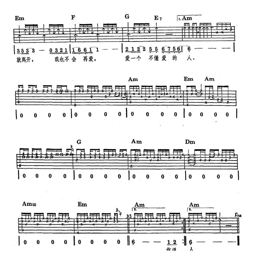 民族吉他弹唱：不懂爱的人