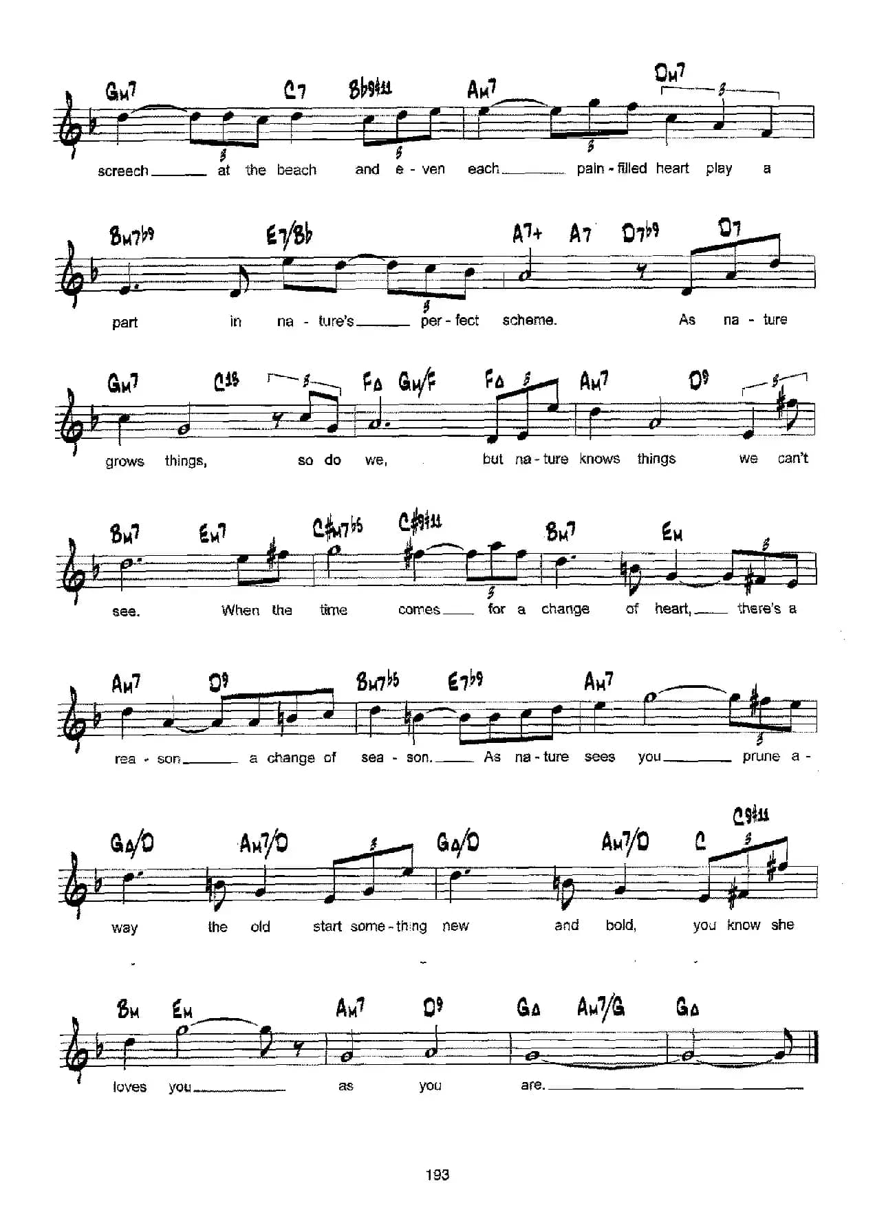 降B爵士乐谱：AS YOU ARE