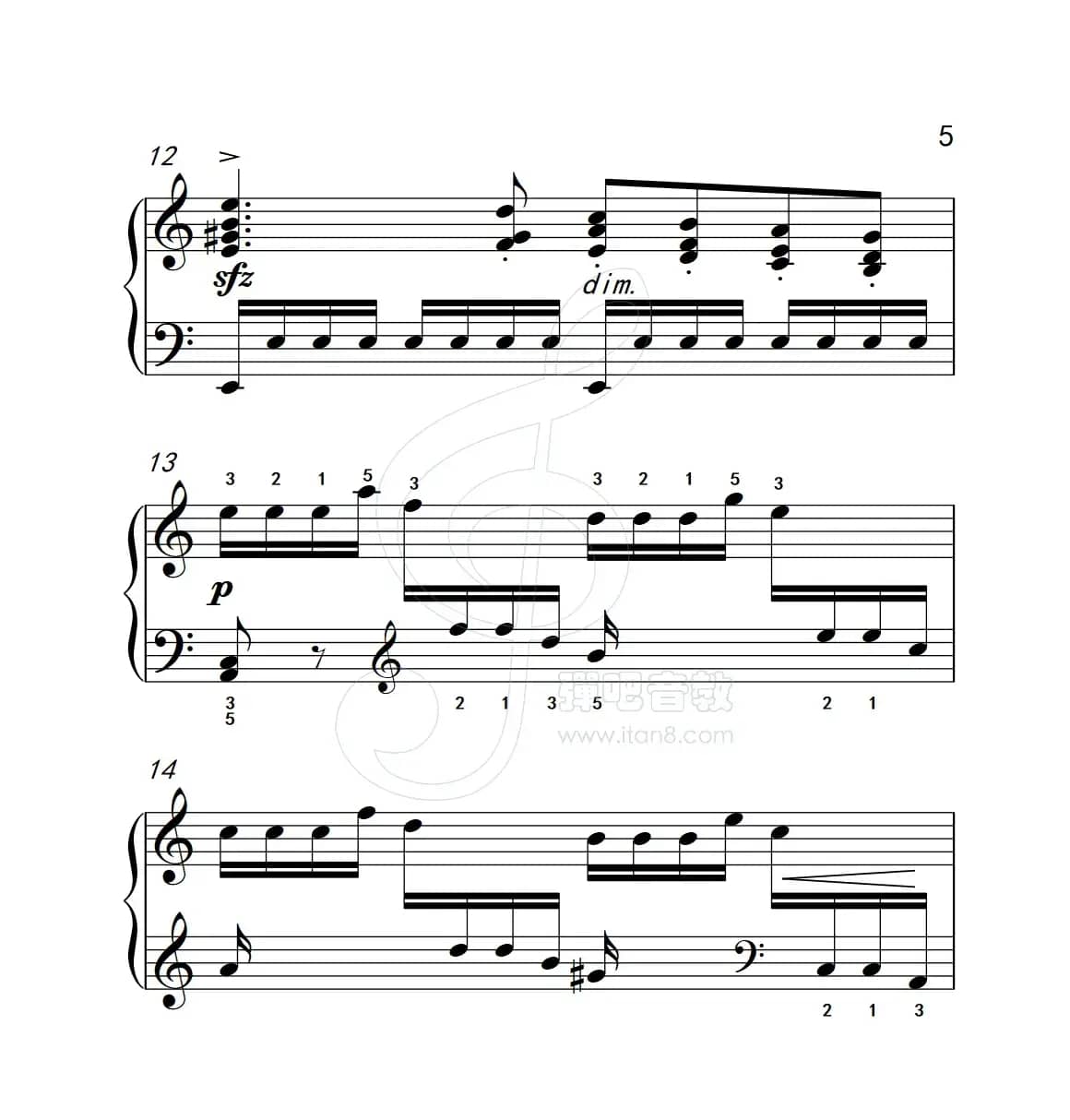 练习曲 12（克拉莫钢琴练习曲60首）