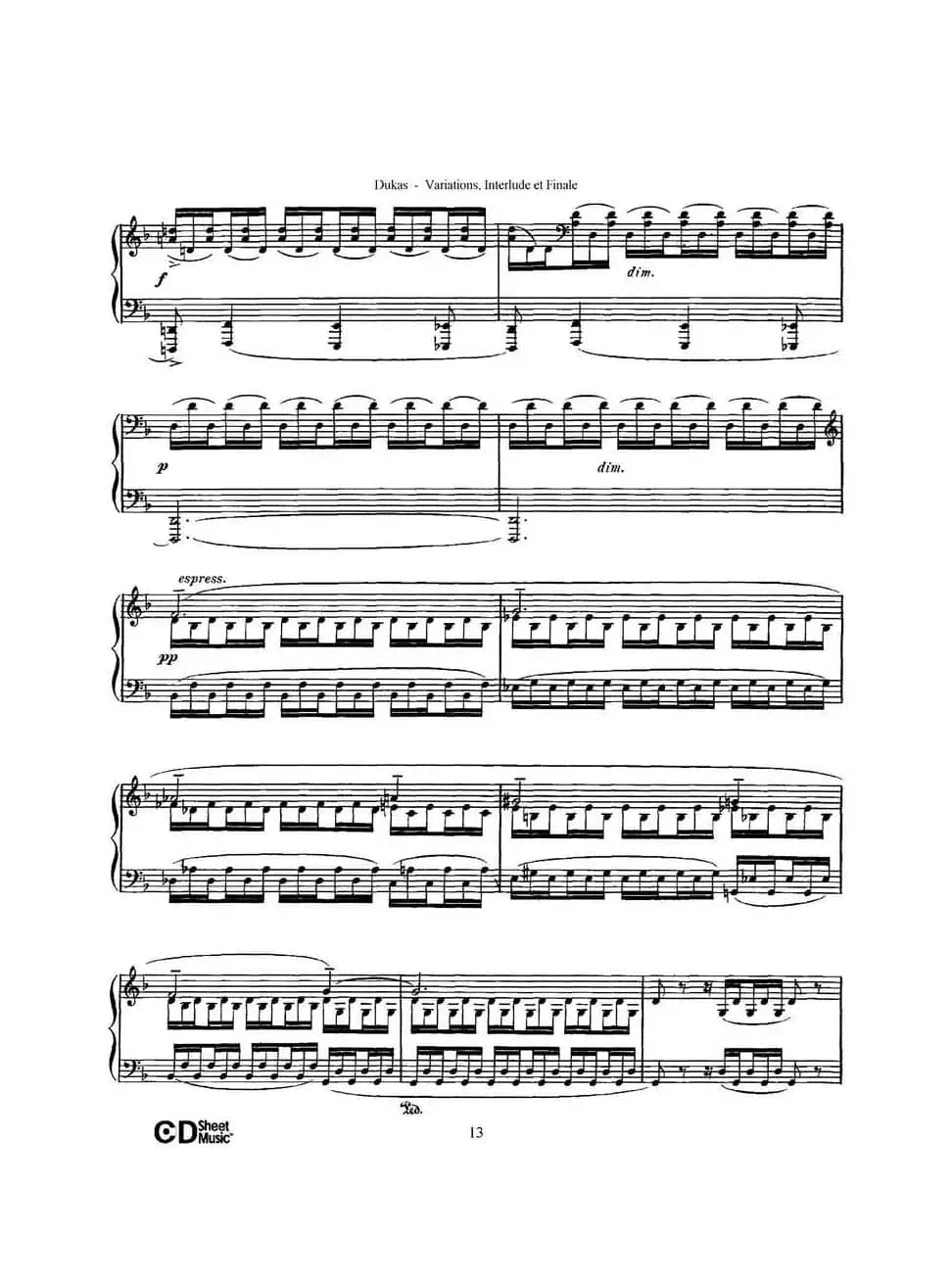 Variations, Interlude & Finale on theme de Rameau（拉摩主题变奏曲、间奏曲和终曲·第一部分）