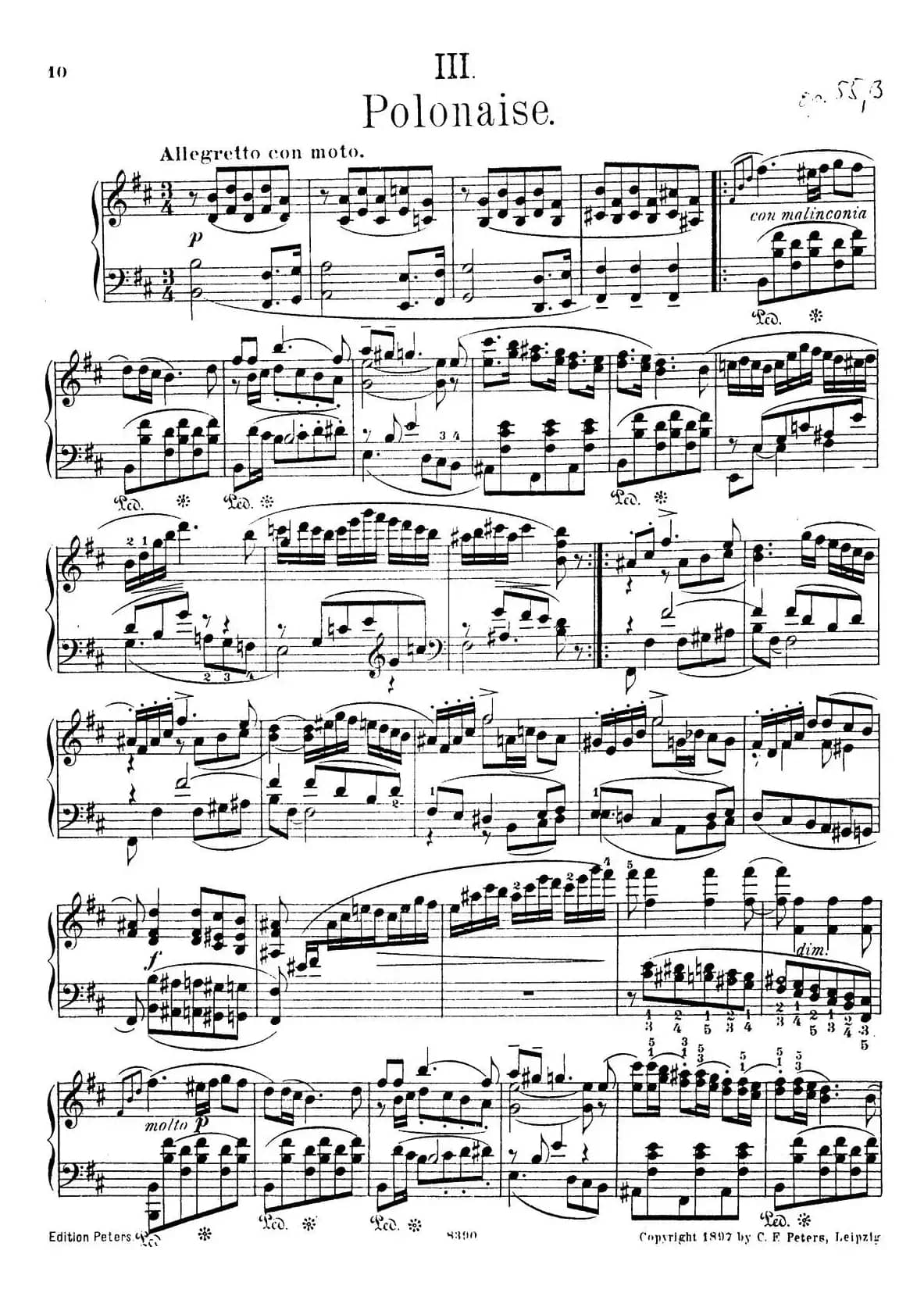 4首波兰民族舞曲 Op.55(Ⅲ)