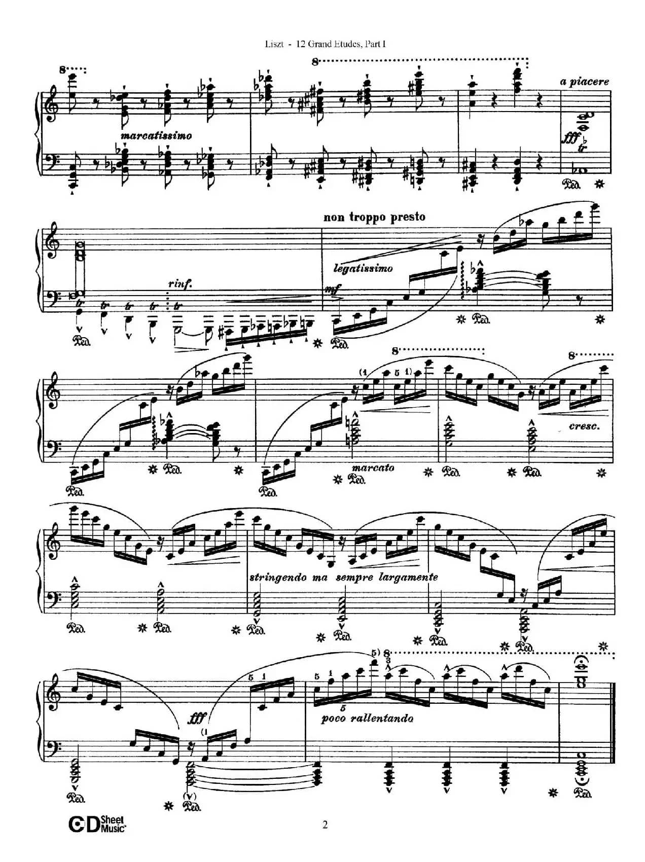 12 Grand Etudes S.137（12首华丽的练习曲·1）
