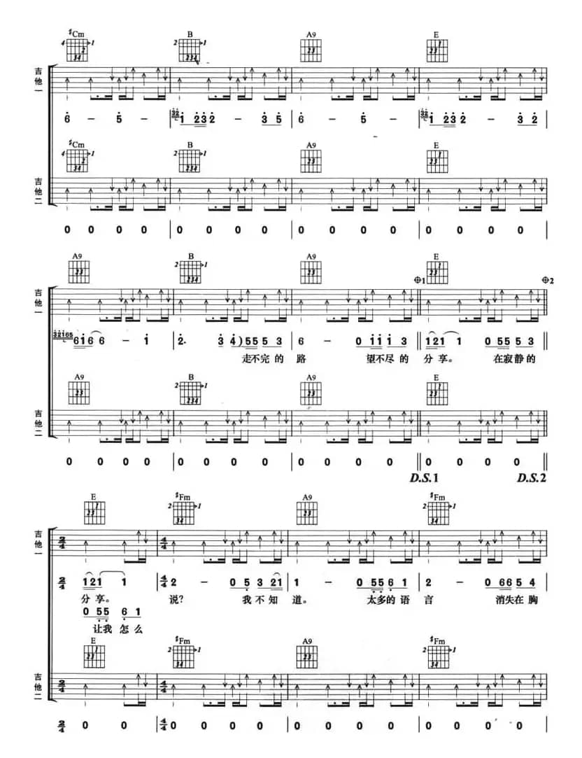 礼物（许巍词曲、双吉他）