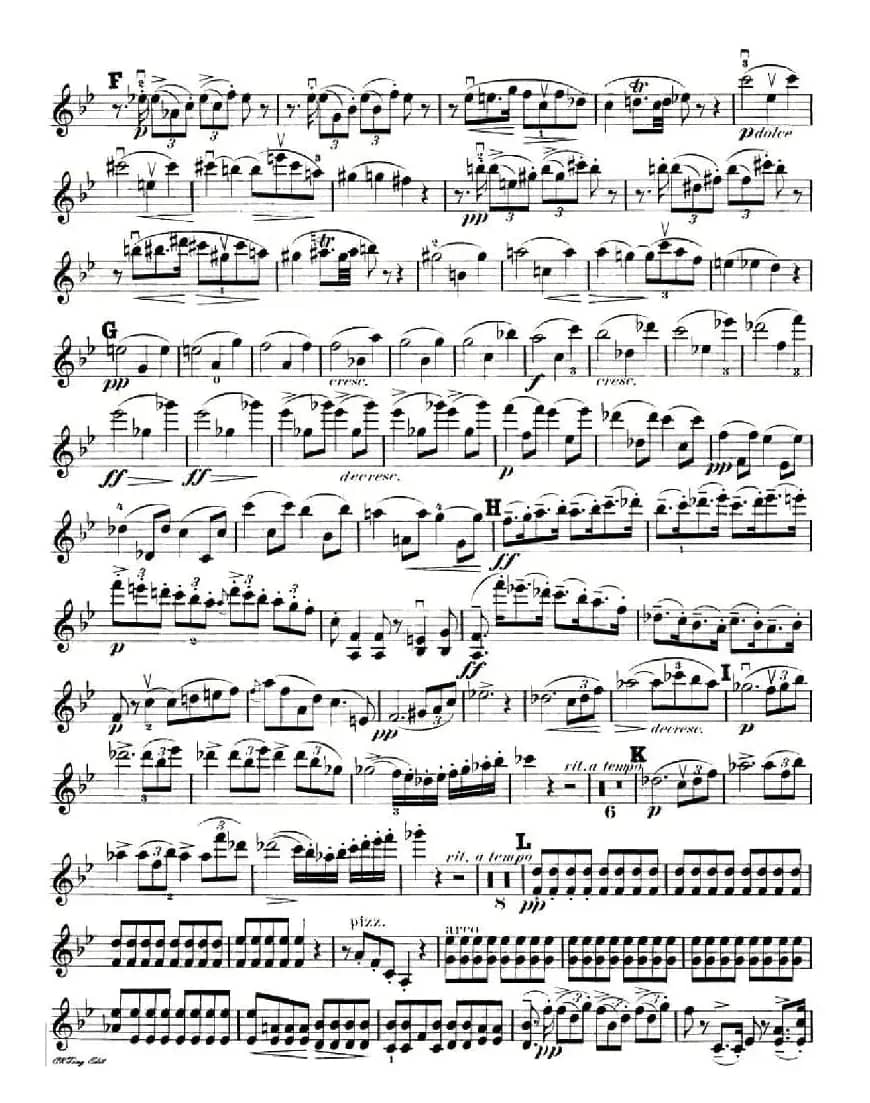 第一钢琴,小提琴，大提琴三重奏 Op.99之小提琴分谱