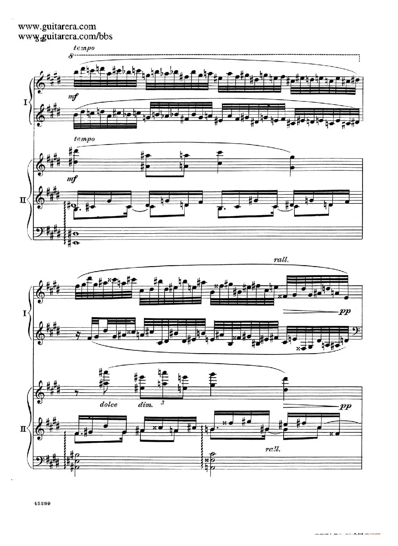 Piano Concerto Op.38（钢琴协奏曲·双钢琴·第二乐章）
