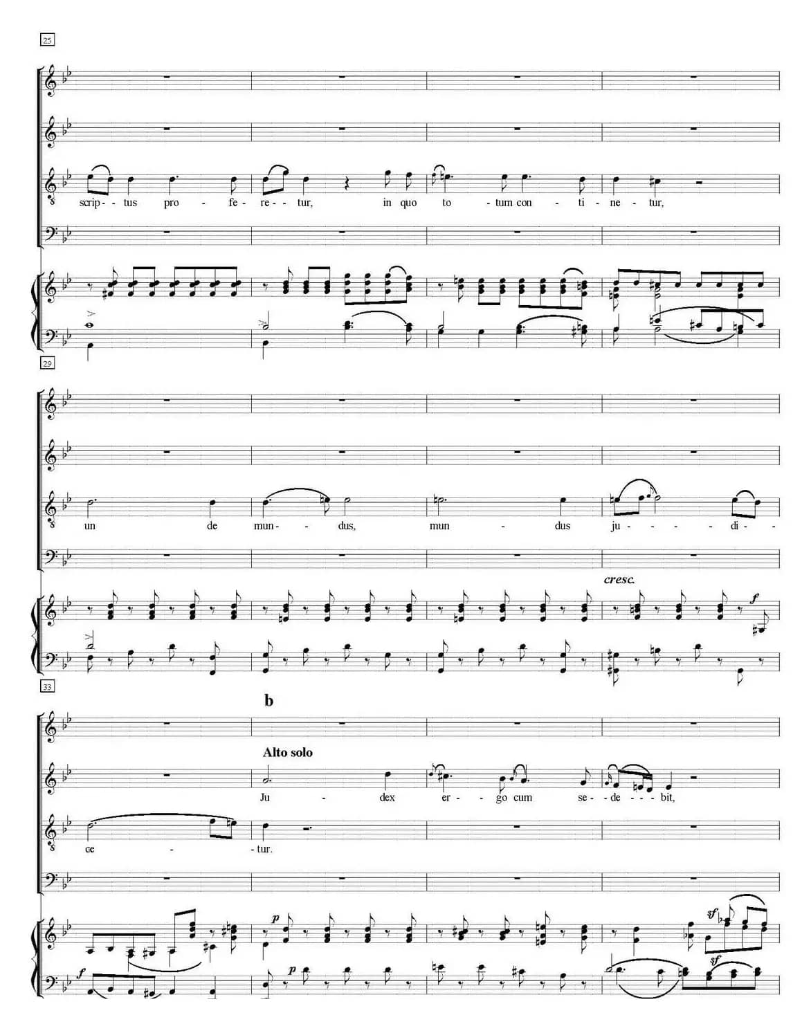 N°3 Tuba mirum（萨克斯四重奏+钢琴伴奏）