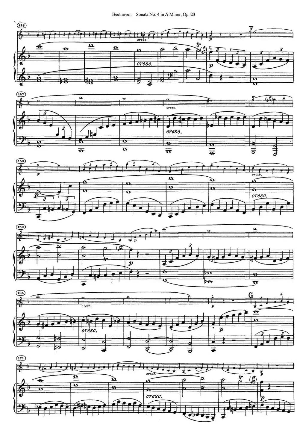 Violin Sonata No.4 in A Minor Op.23（小提琴+钢琴伴奏）