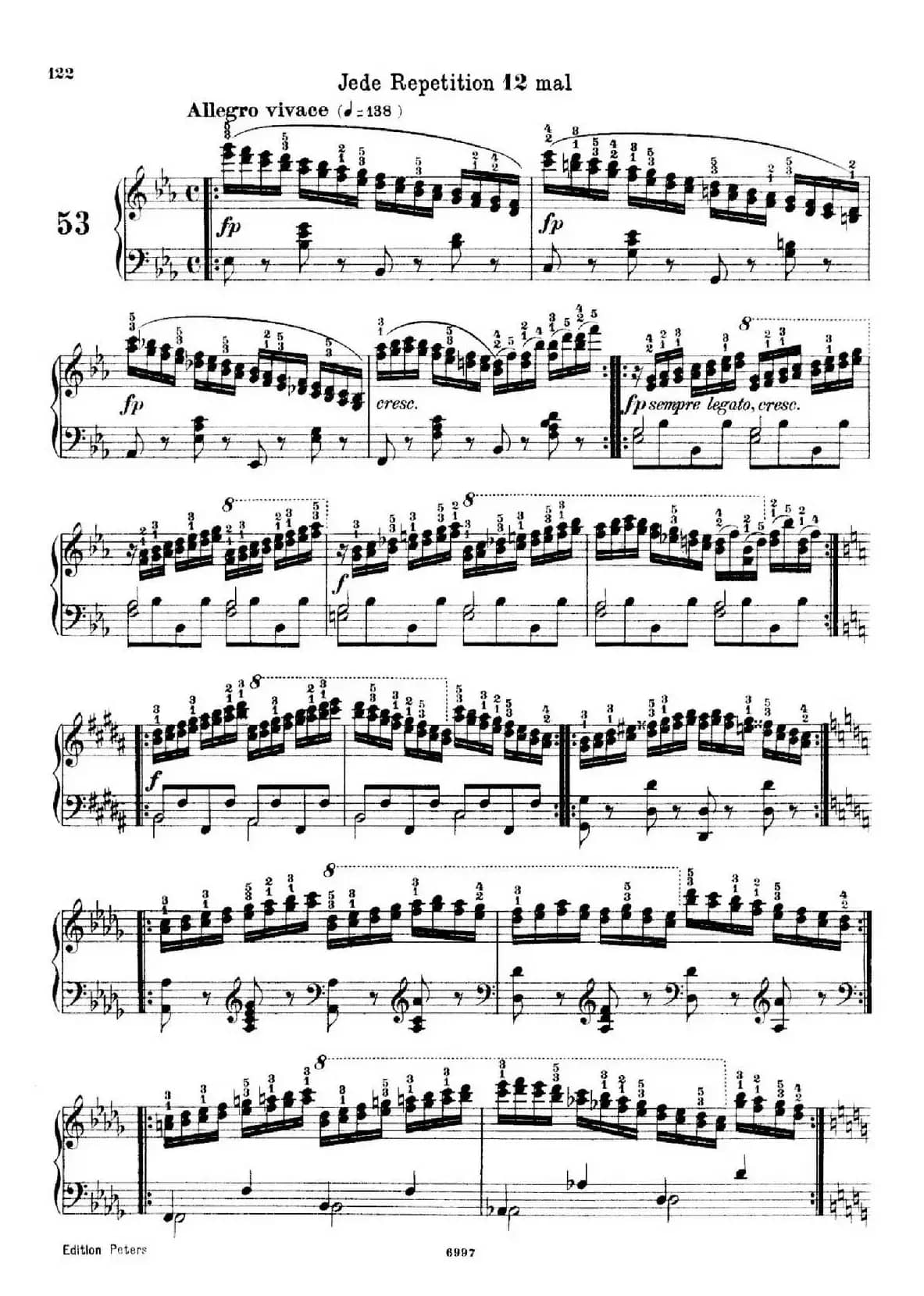 School of the Virtuoso Op.365（60首钢琴高级练习曲·53）