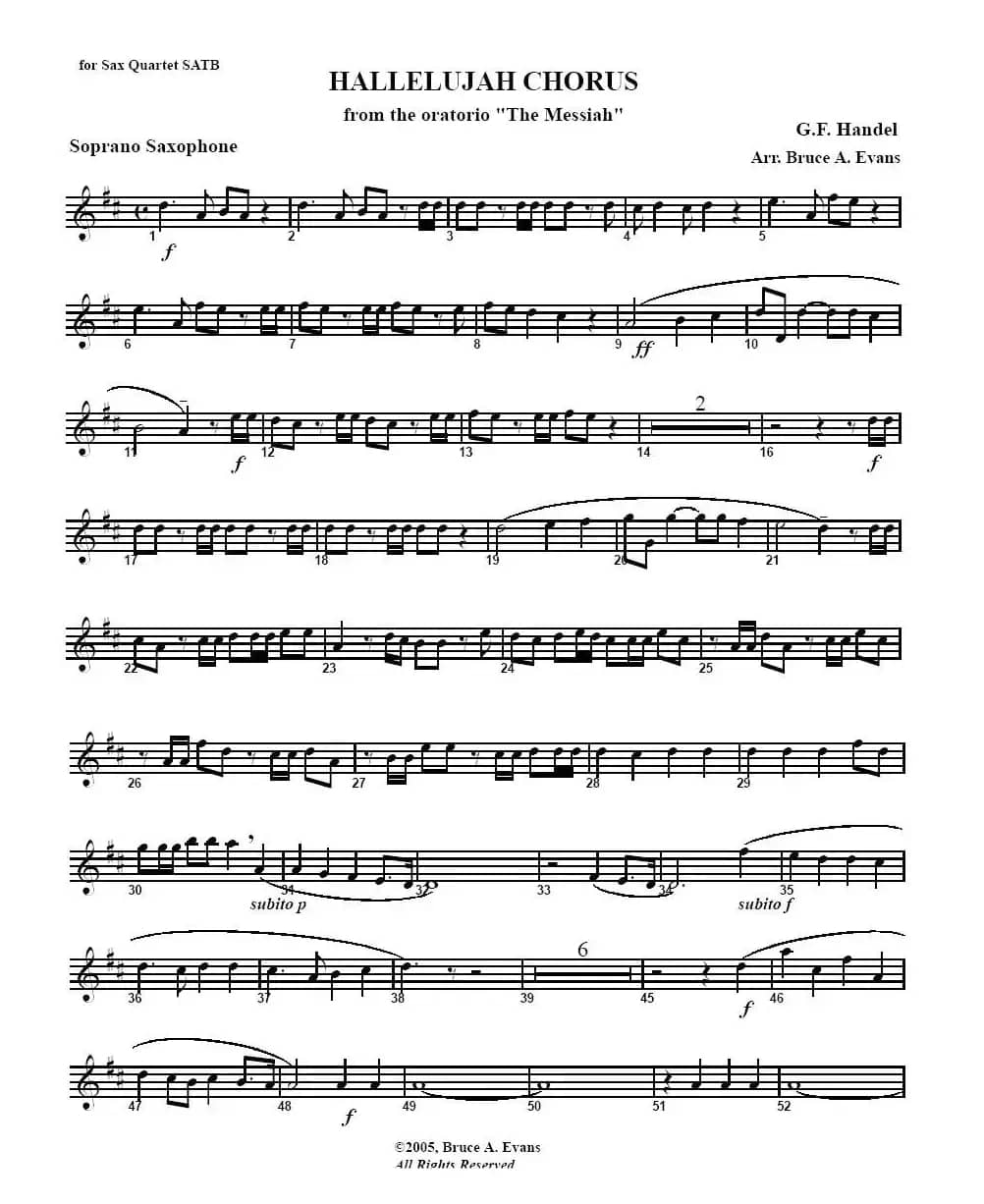 HALLELUJAH CHORUS（哈利路亚）