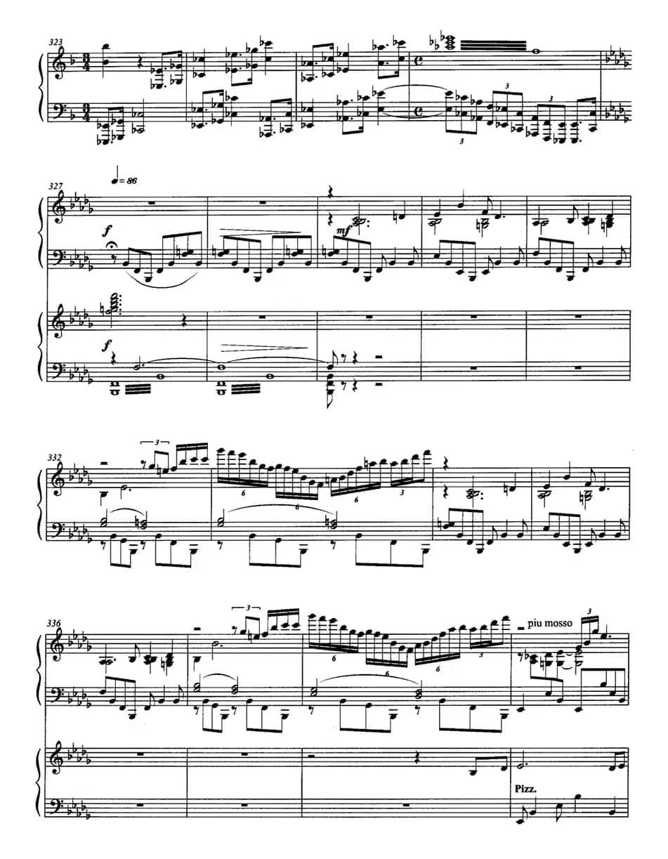 松花江上（钢琴协奏曲)P21—3）