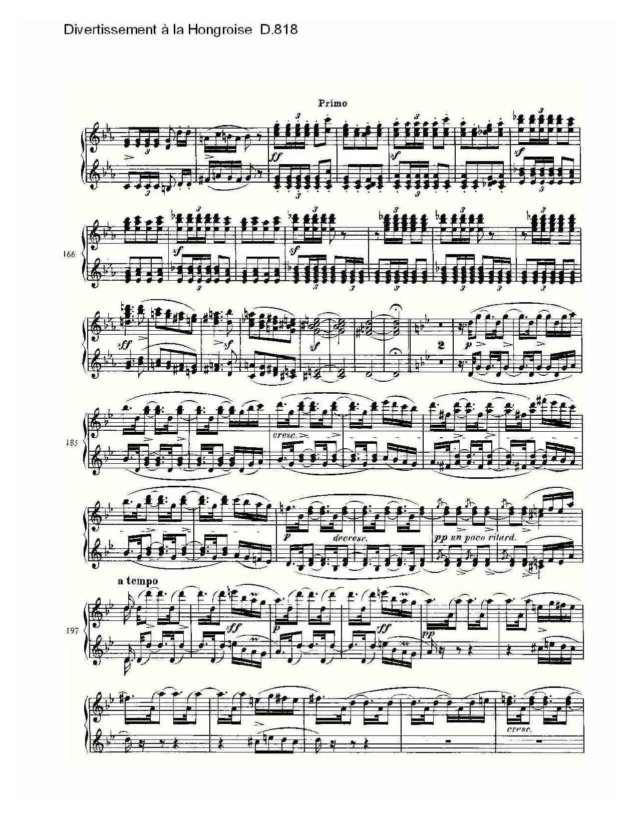Divertissement à la Hongroise D.818