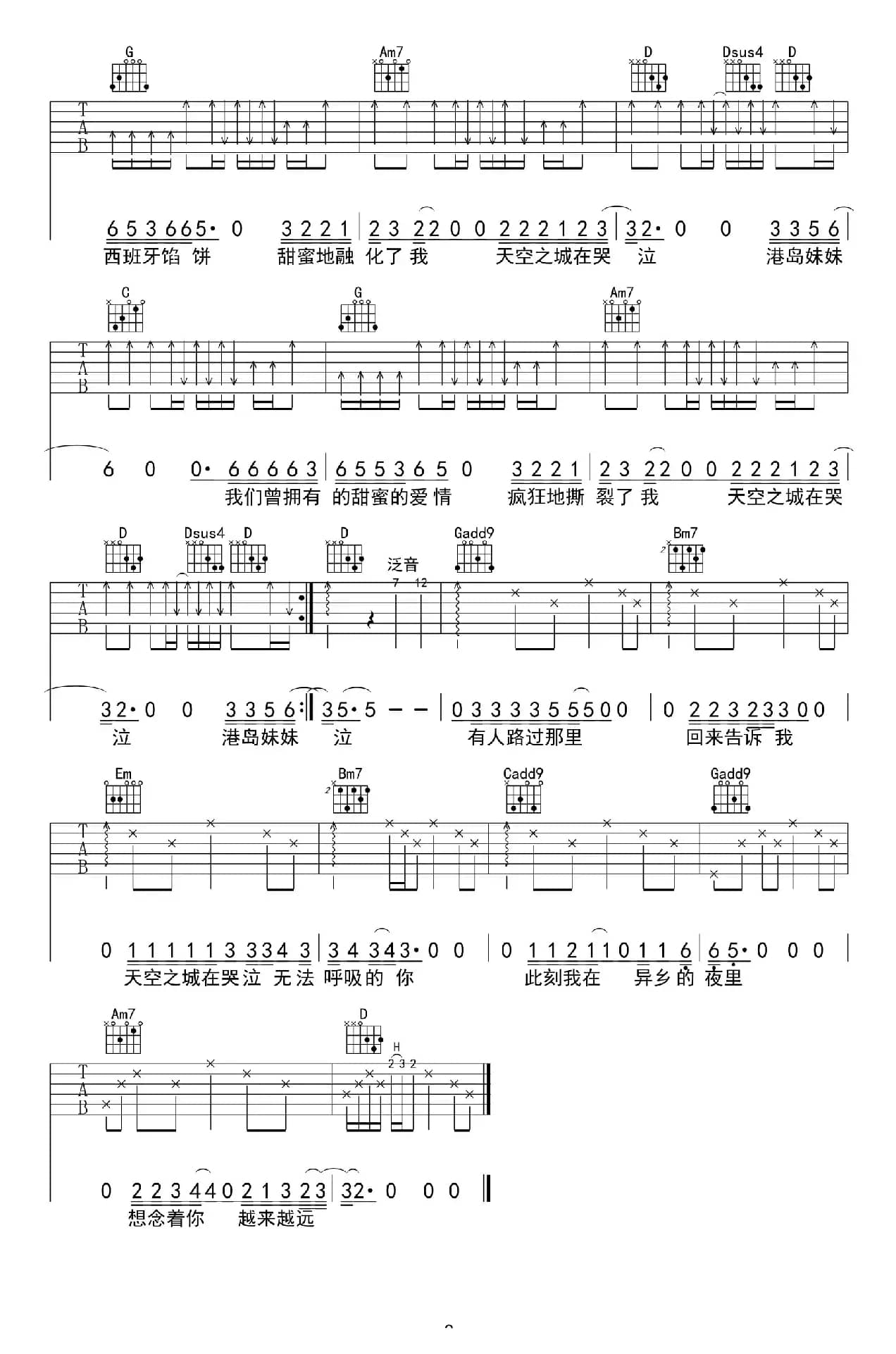 天空之城（又又吉他编配版）