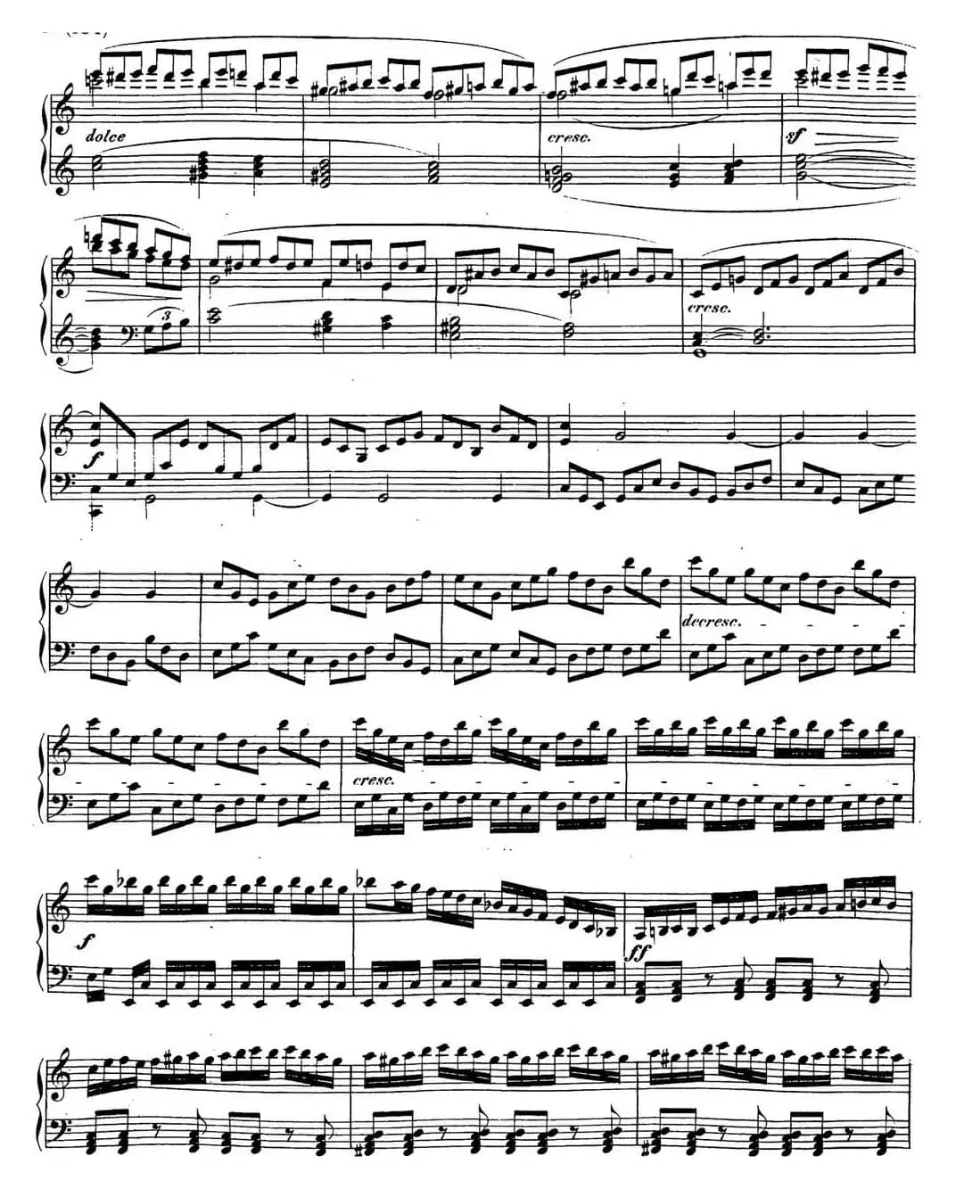 贝多芬钢琴奏鸣曲21 黎明（华尔斯坦） C大调 Op.53 C major