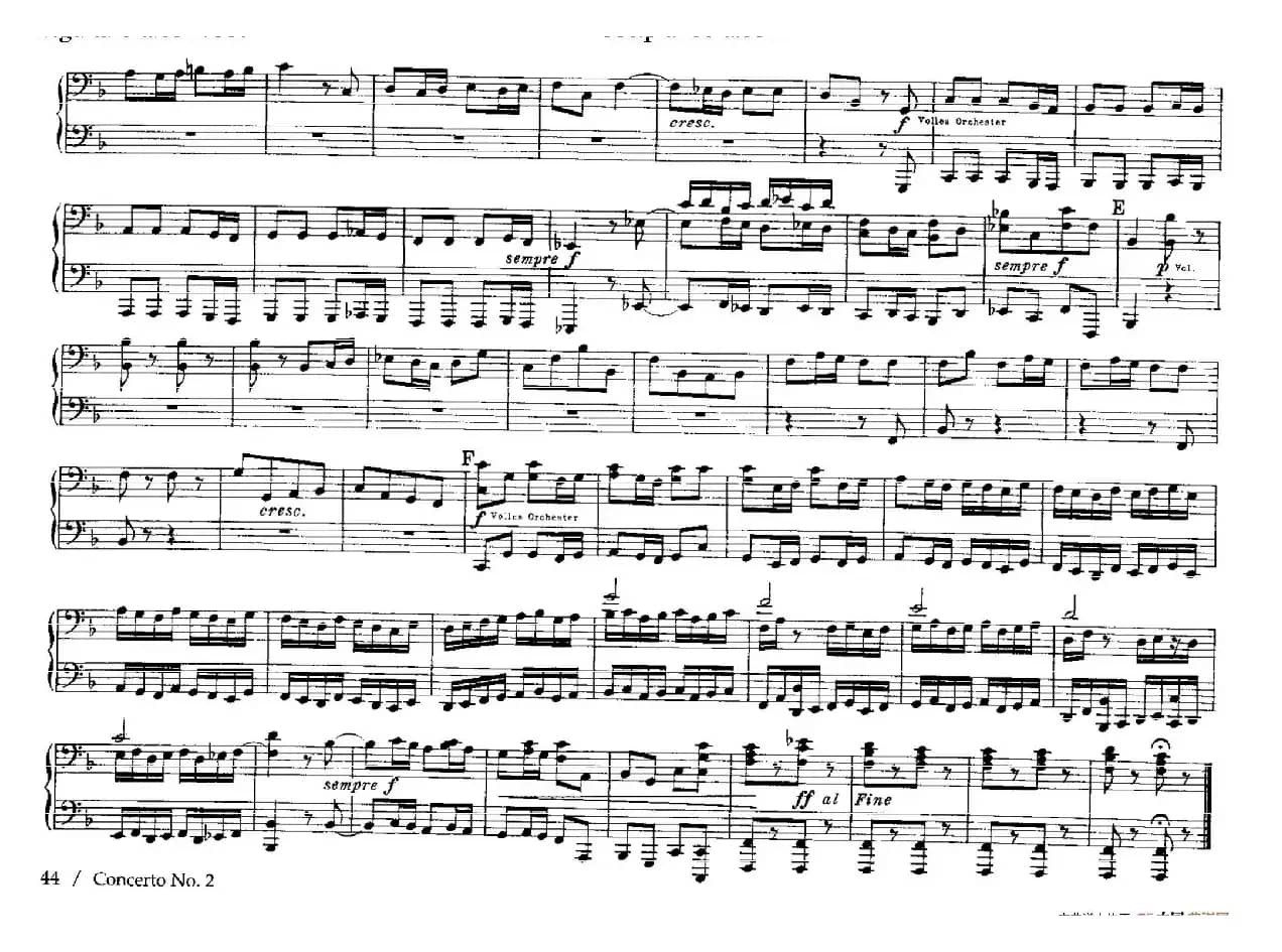 Brandenburg Concerto No.2 in F Major BWV.1047(F大调第二勃兰登堡协奏曲·四手联弹版)