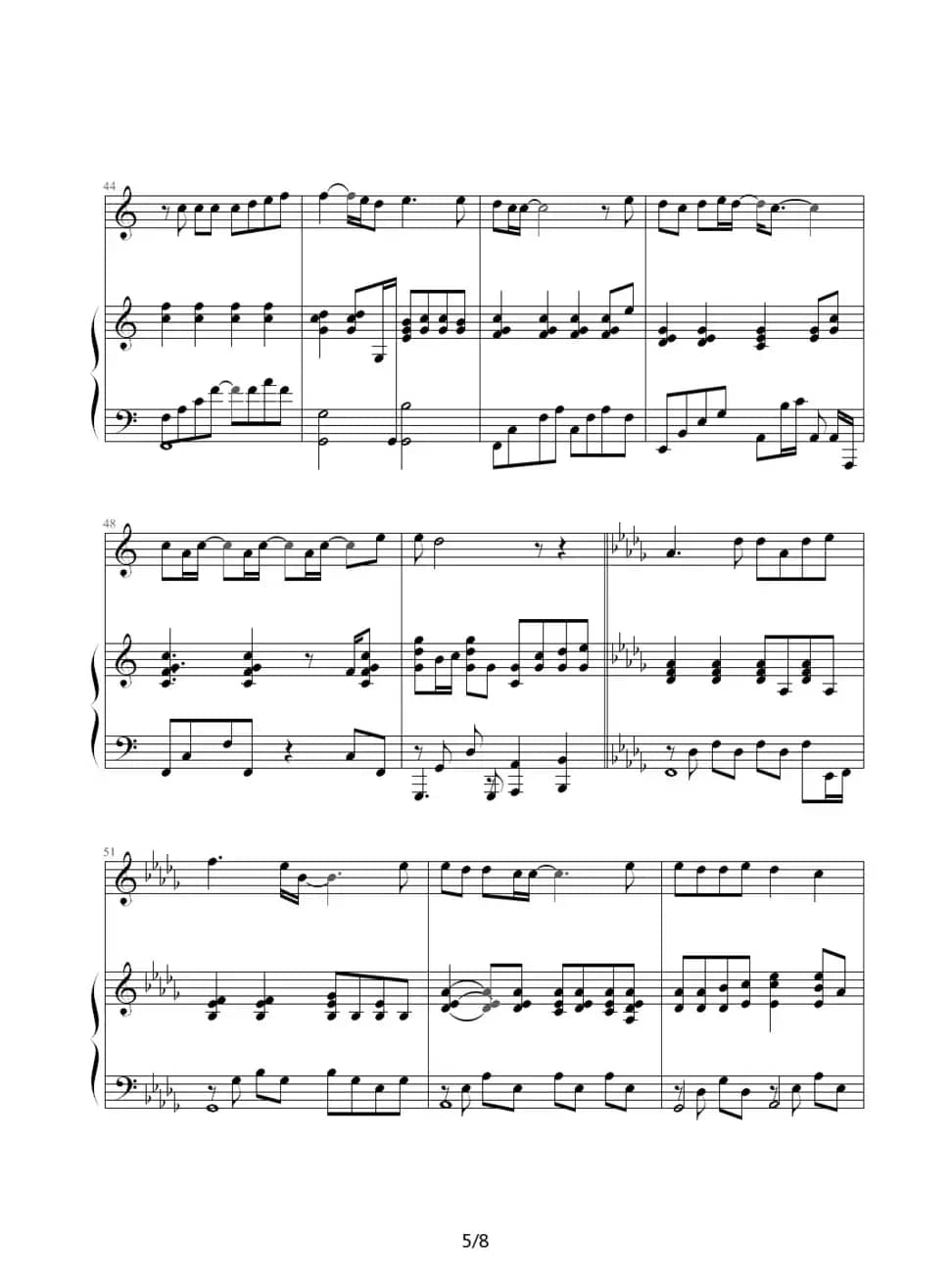 枫（伴奏谱、05895464 记谱制谱版）