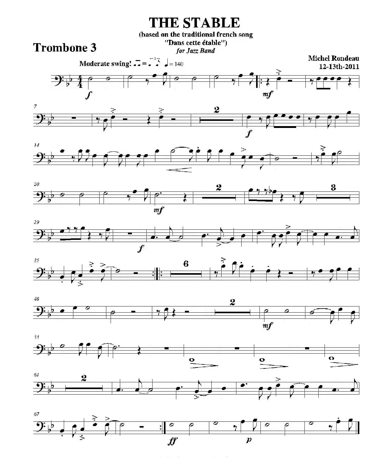 THE STABLE（第三长号分谱）