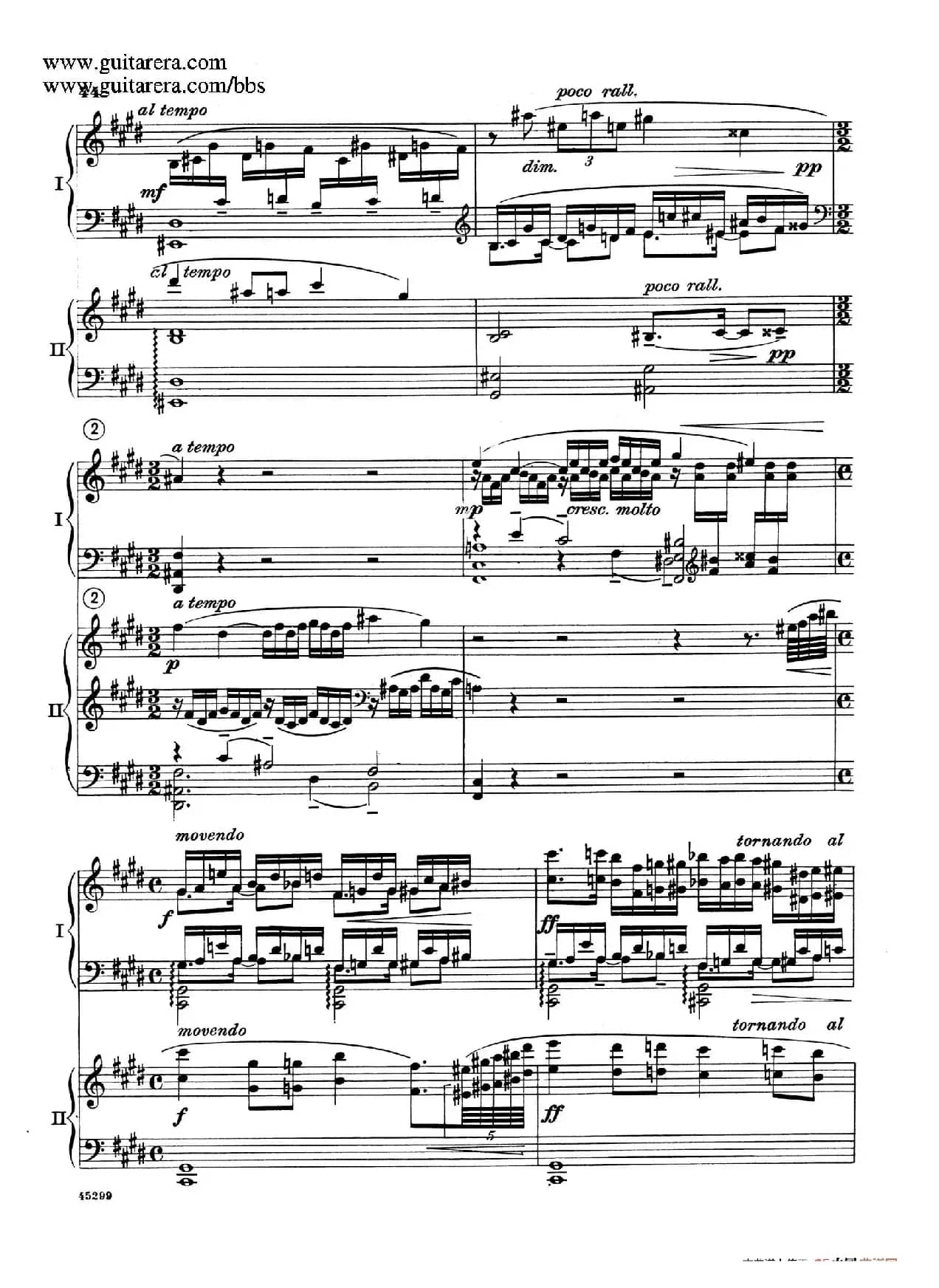 Piano Concerto Op.38（钢琴协奏曲·双钢琴·第二乐章）