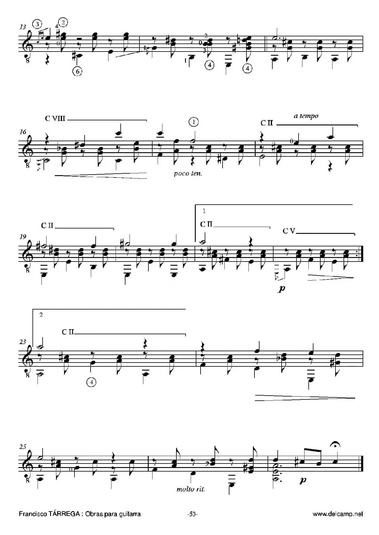 《塔雷加作品全集》第4部分（古典吉他）