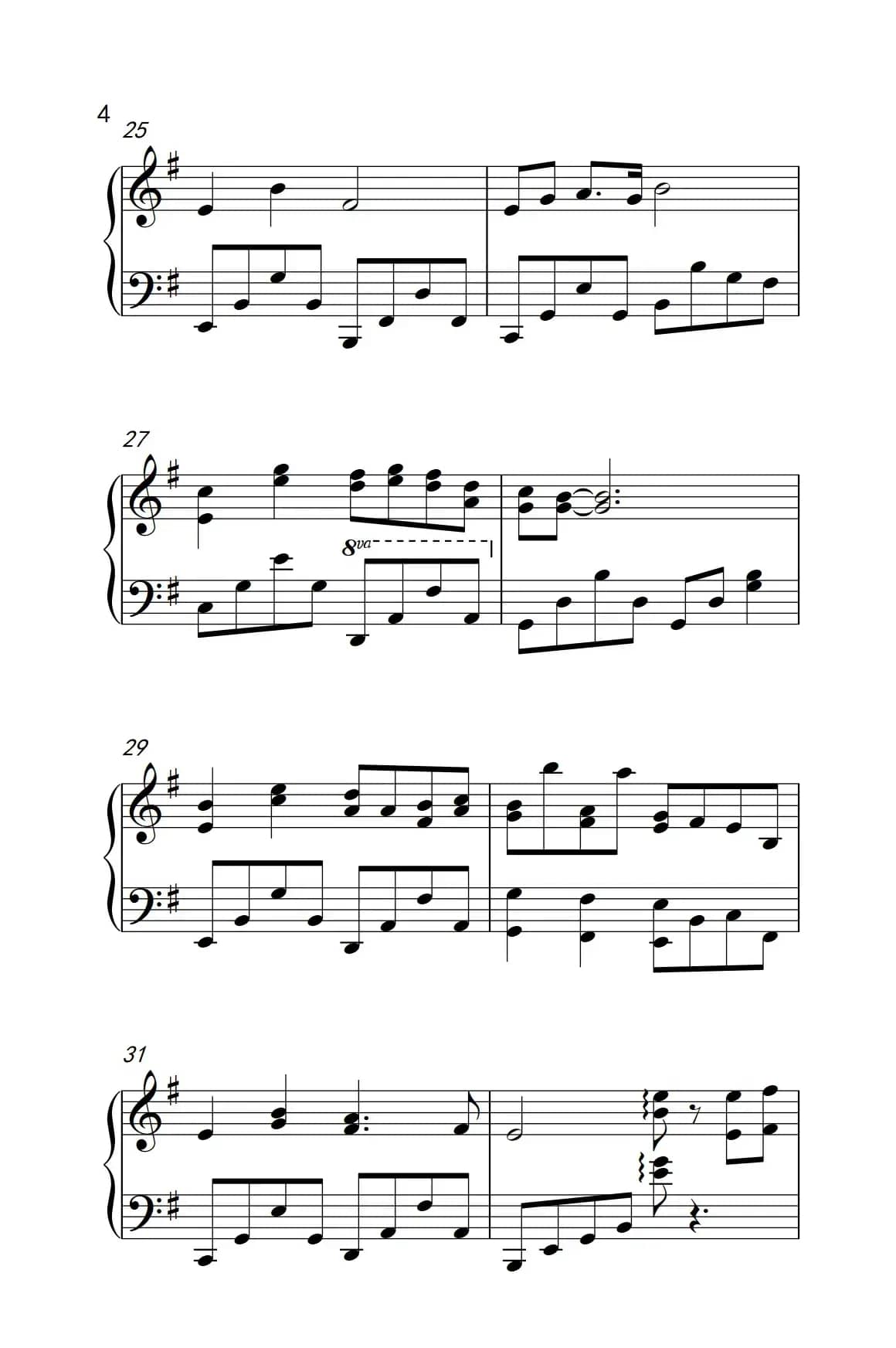 美丽的神话（《弹吧音教》制谱版）