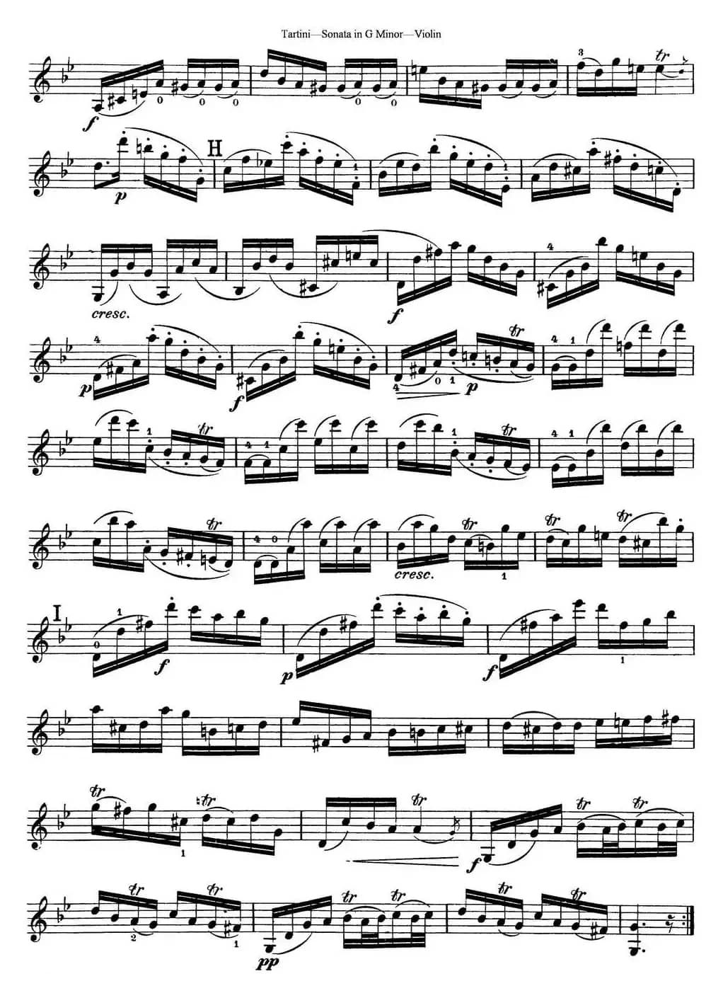Violin Sonata in G Minor（The Devil's Trill）
