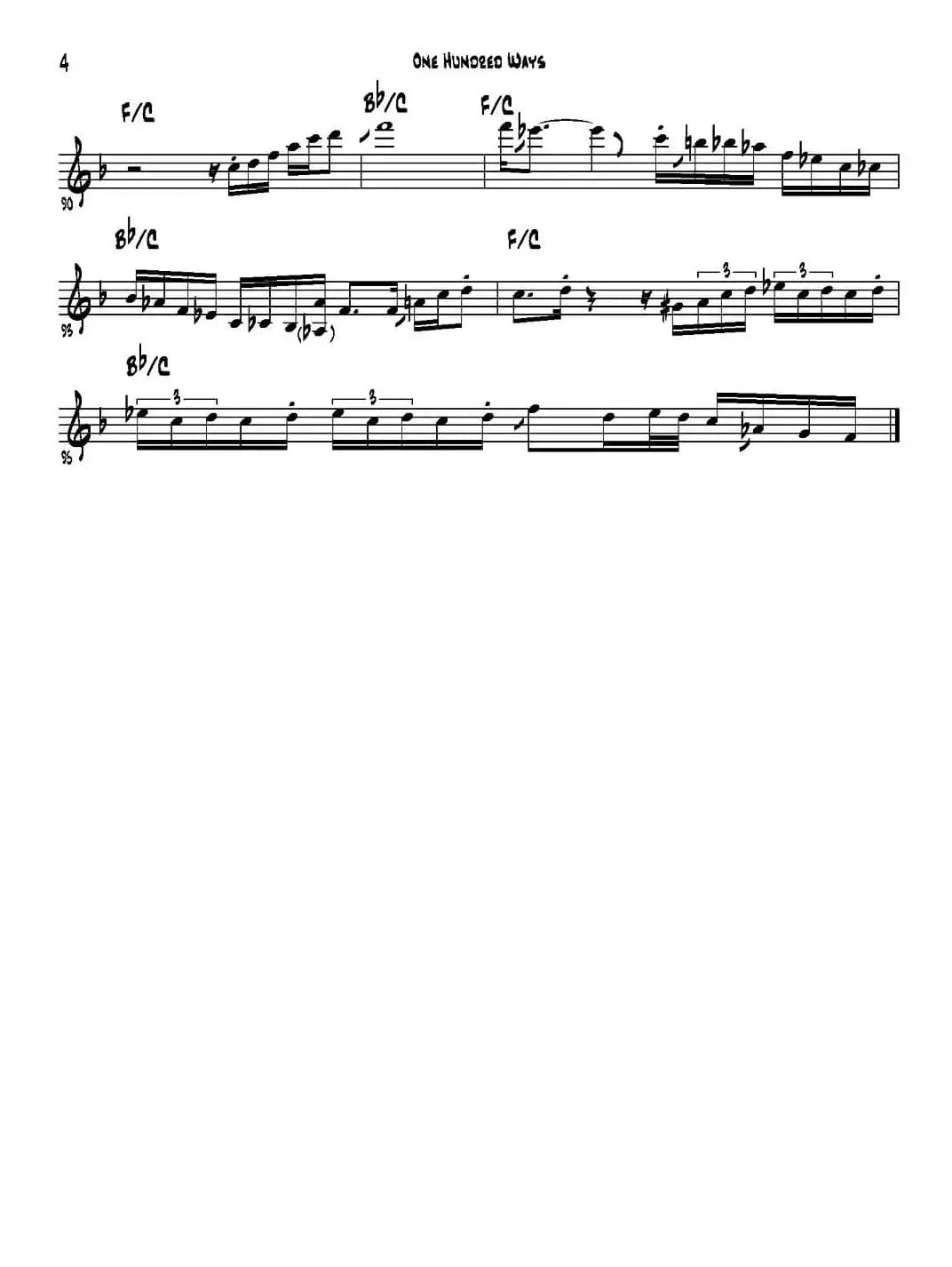 One Hundred Ways（高音萨克斯）