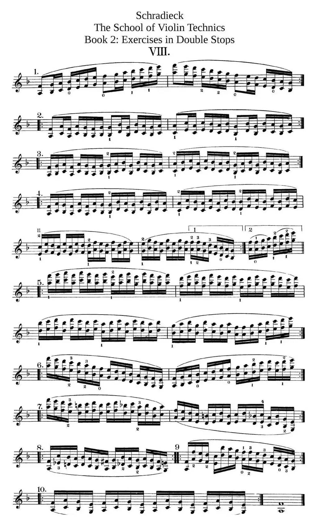 史拉迪克小提琴技术练习 第2册（Ⅷ）