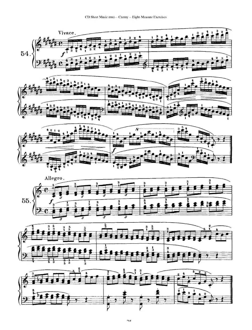 160 Eight- Measure Exercises.Op.821（车尔尼160首钢琴八小节练习曲（54——71））