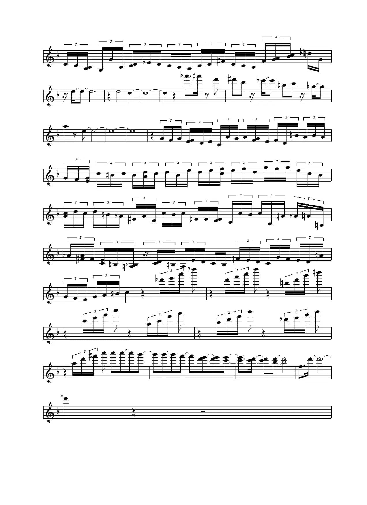 Tocatta and Fugue in D-Minor（小提琴谱）