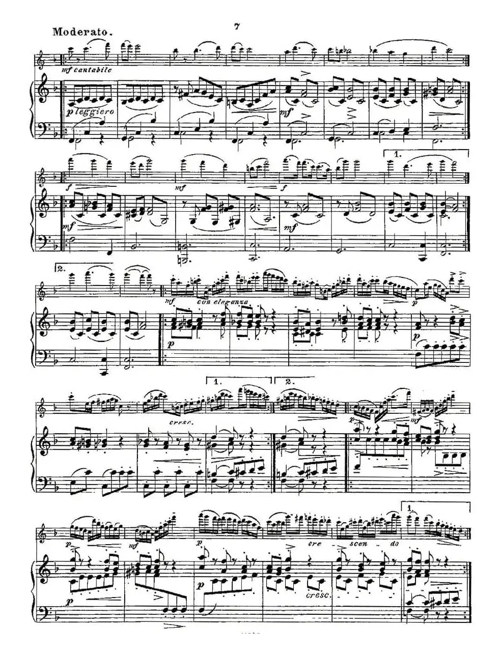 Fantaisies nationales. Op. 59, 5.（长笛+钢琴伴奏）