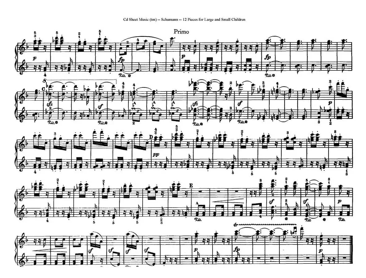 12首为孩子们而作的四手联弹曲 Op.85（四手联弹）（10）