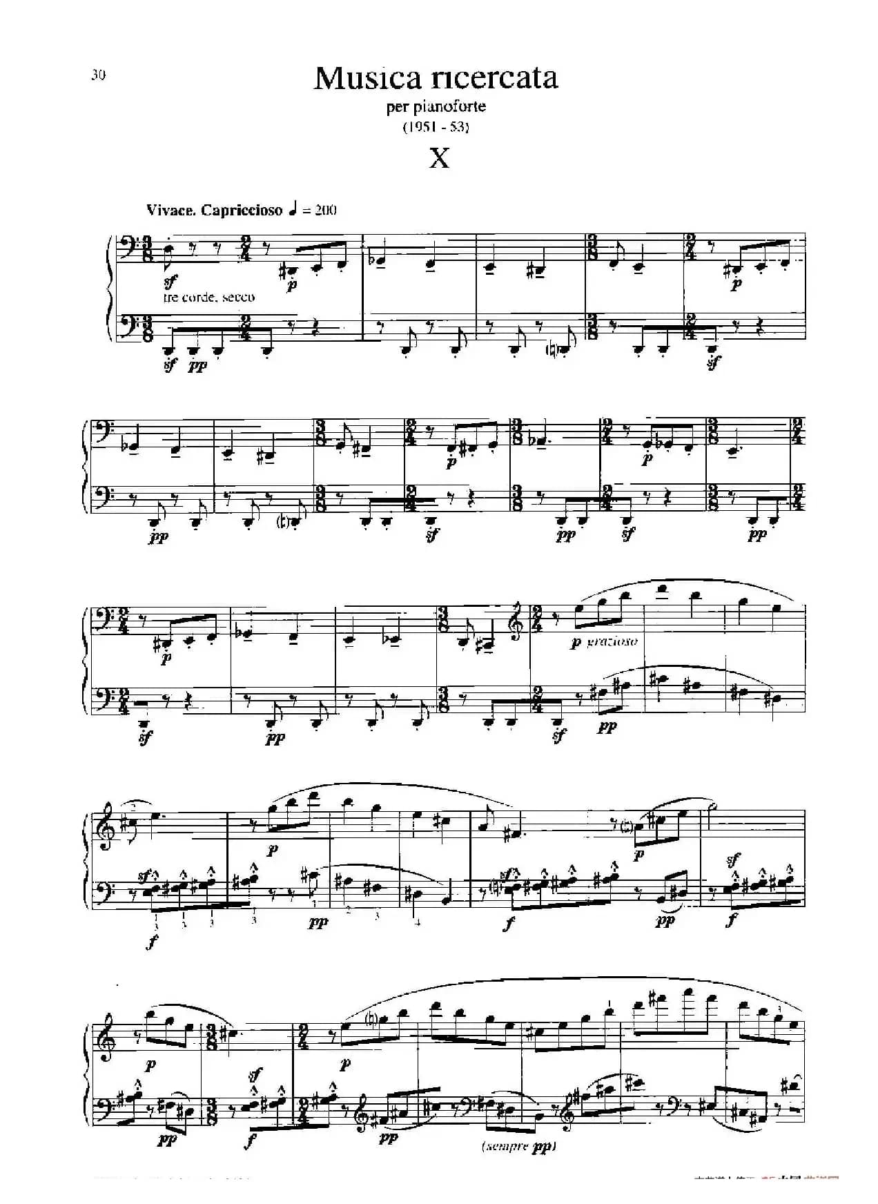 Musica Ricercata（音乐习作·10）