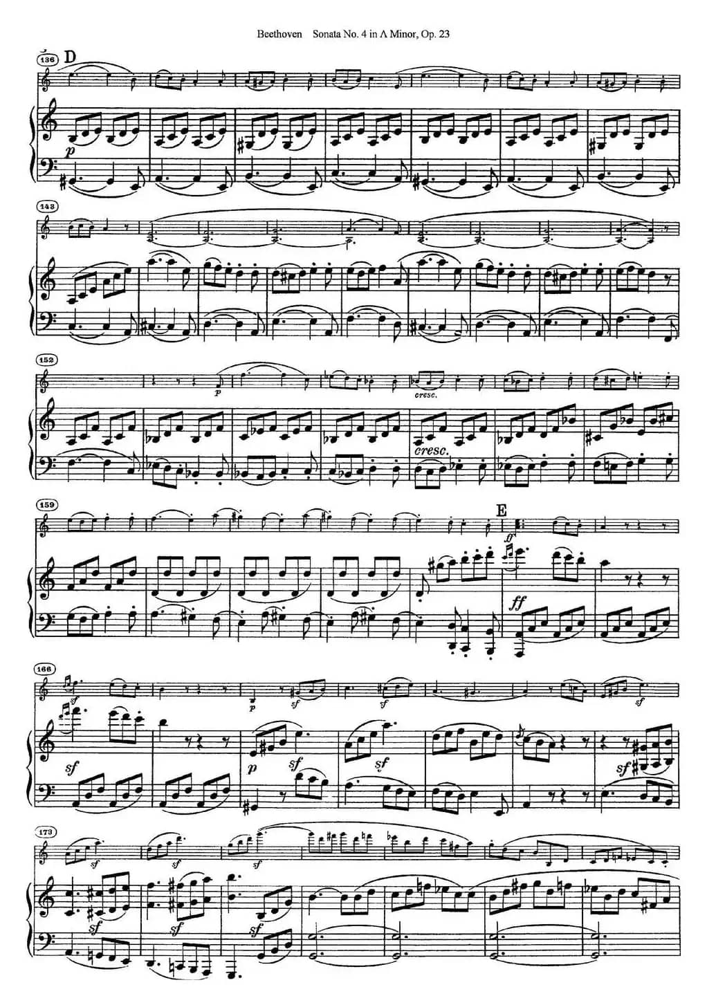 Violin Sonata No.4 in A Minor Op.23（小提琴+钢琴伴奏）