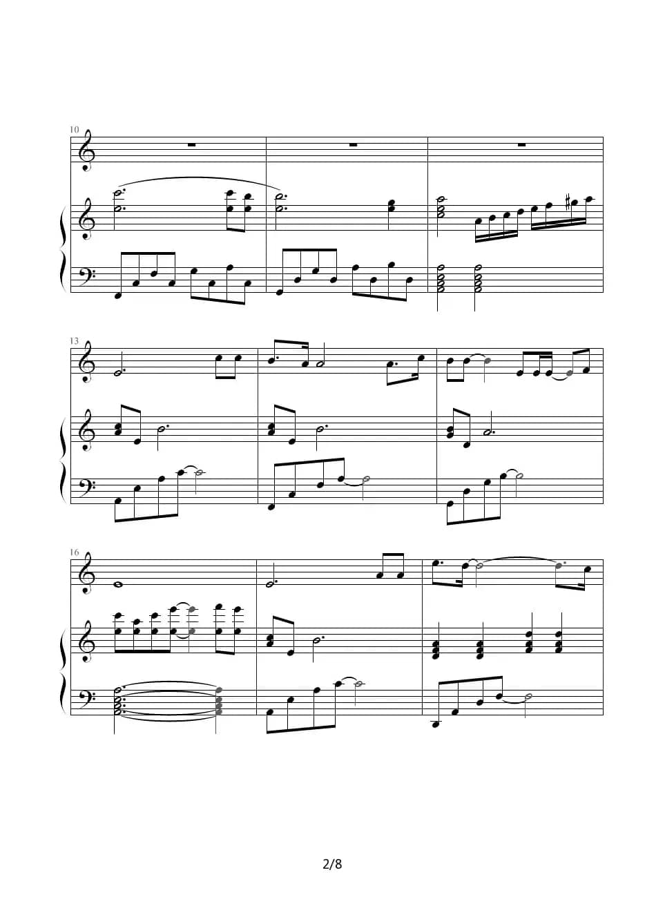 花落（钢琴伴奏谱）