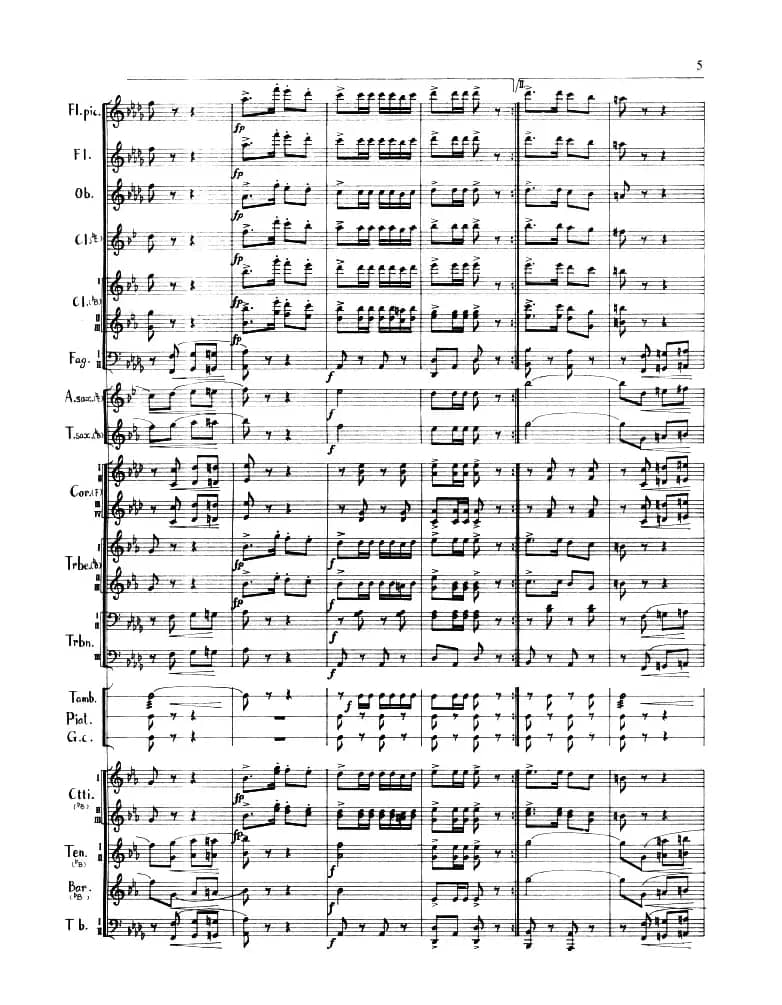 摩托化部队进行曲（军乐队总谱）