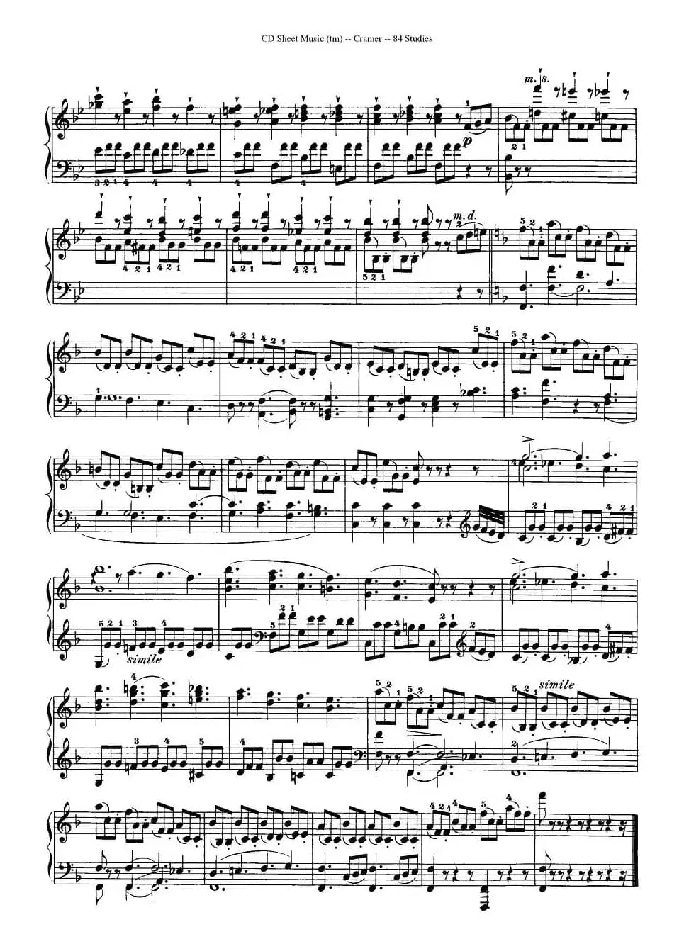 Cramer - 84 exercices（51—55）（克拉莫84首钢琴练习曲）