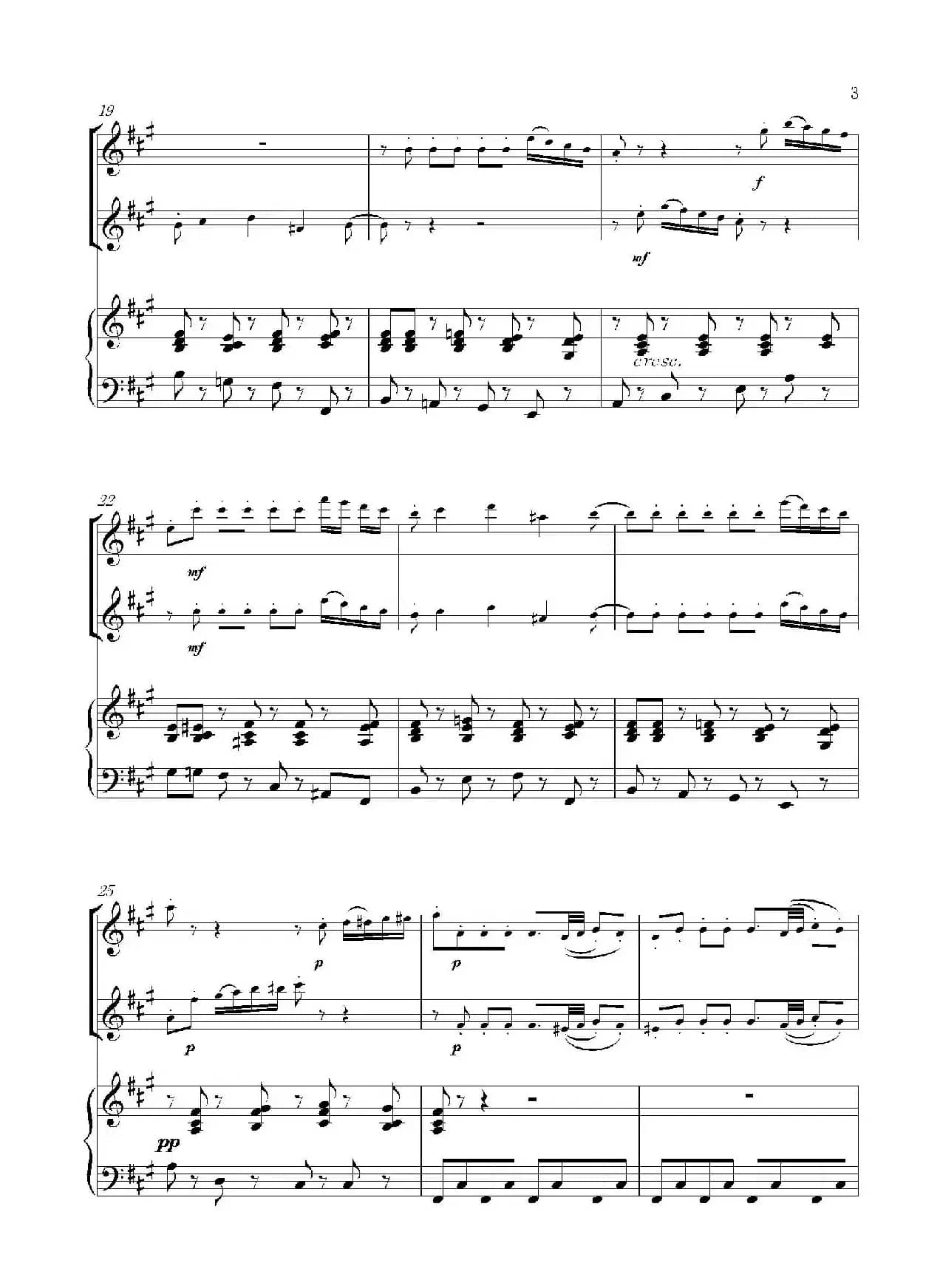 四只小天鹅（二重奏+钢琴伴奏）