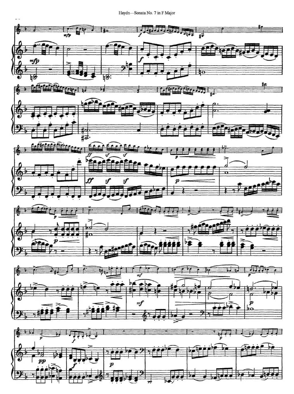 Violin Sonata No.7 in F Major（小提琴+钢琴伴奏）