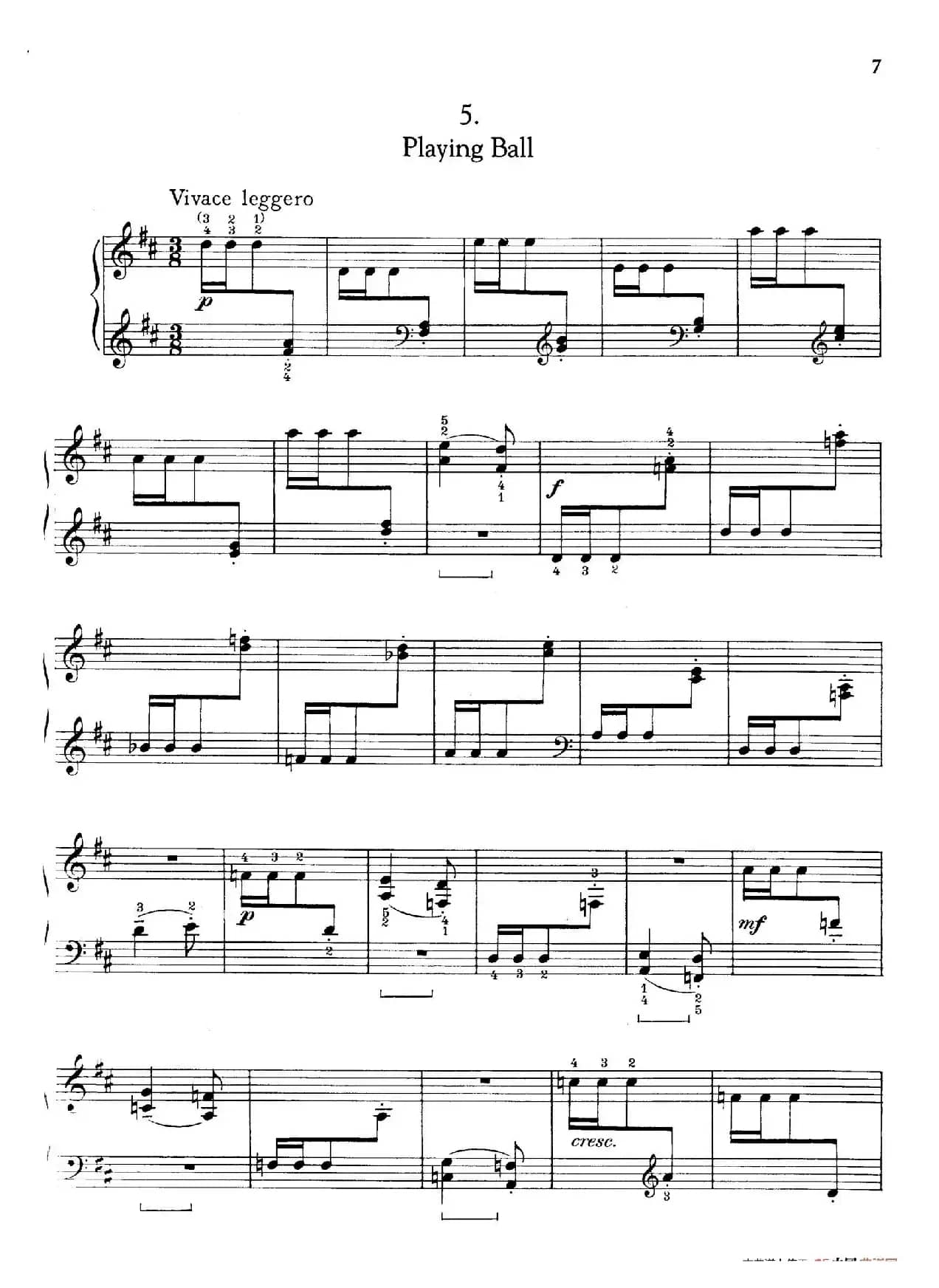 Thirty Pieces For Children Op.27（30首儿童钢琴曲 1—5）